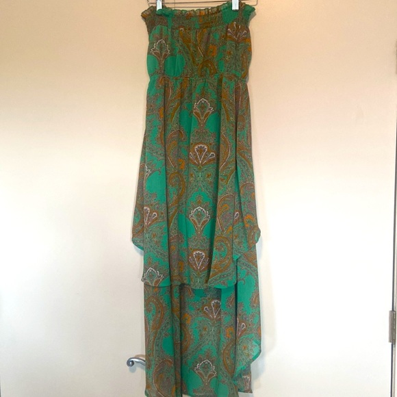 Strapless bohemian summer dress. - Picture 3 of 3